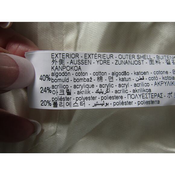 Zara Woman Cream Textured Longline Coat Medium Minimalist Lined Overcoat Jacket - Picture 8 of 15